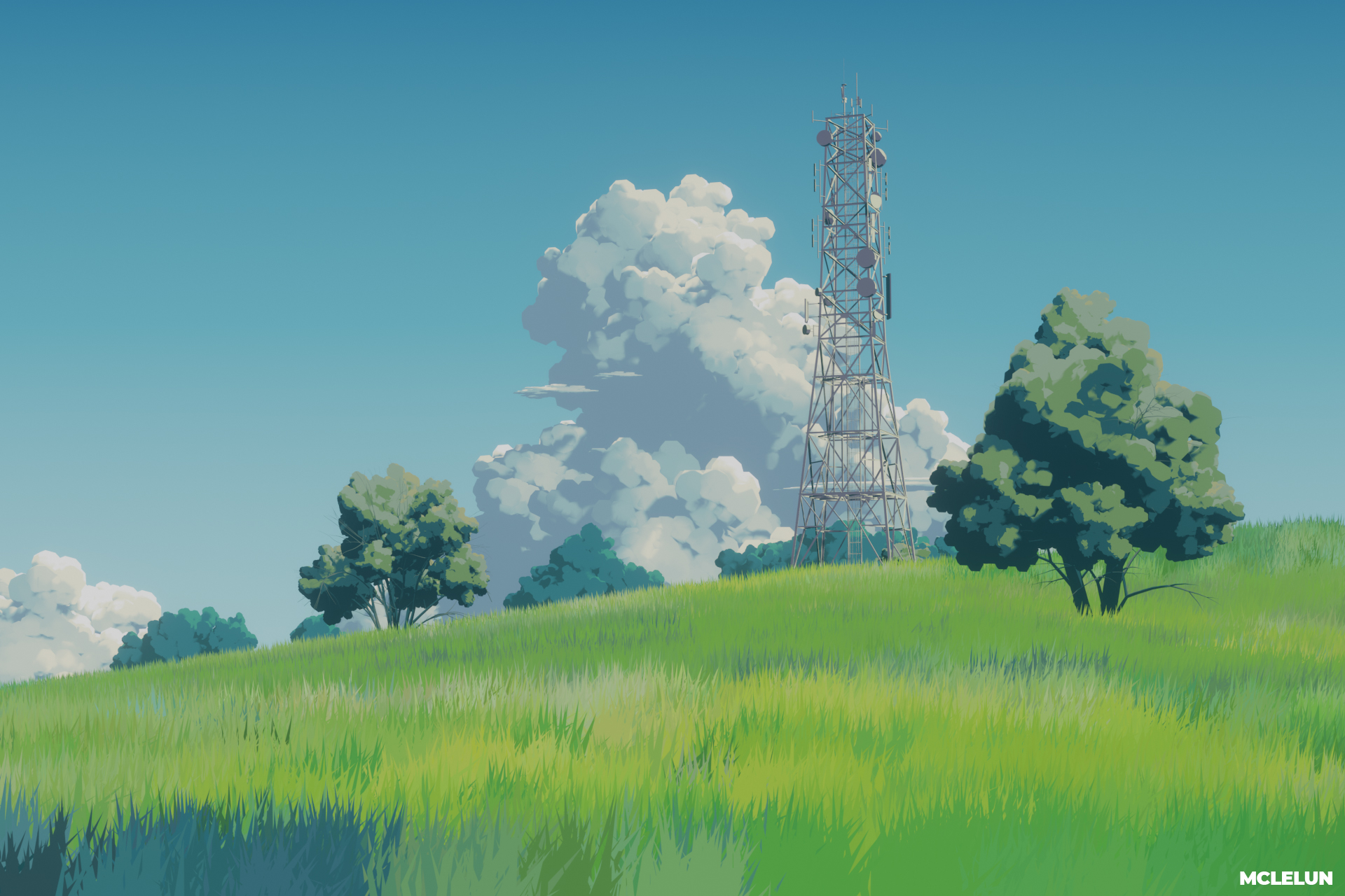 ghibli style landscape preview image 1